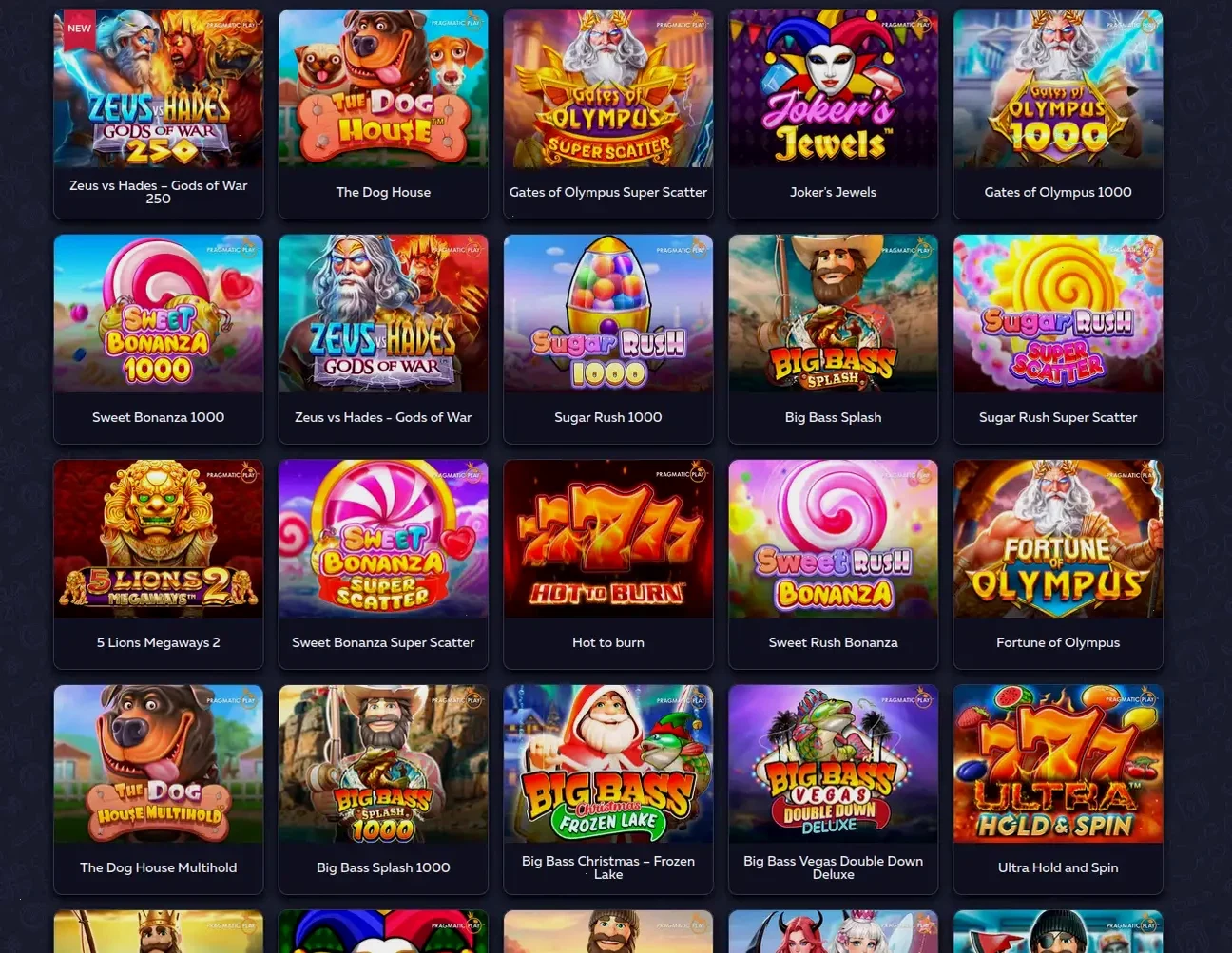 Игровой интерфейс казино Дюна